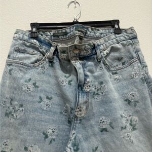 Floral Light Blue Jeans